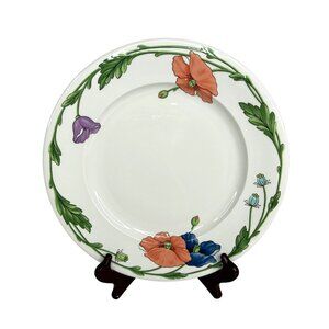 Villeroy & Boch Amapola 12.5" Porcelain Dinner Plate Floral Germany